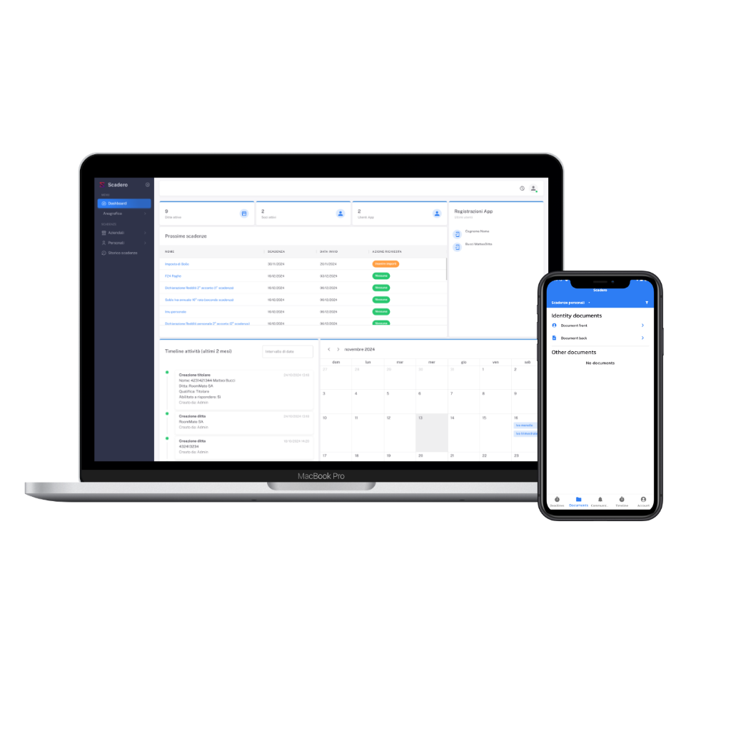 App Scadero su dispositivi mobili