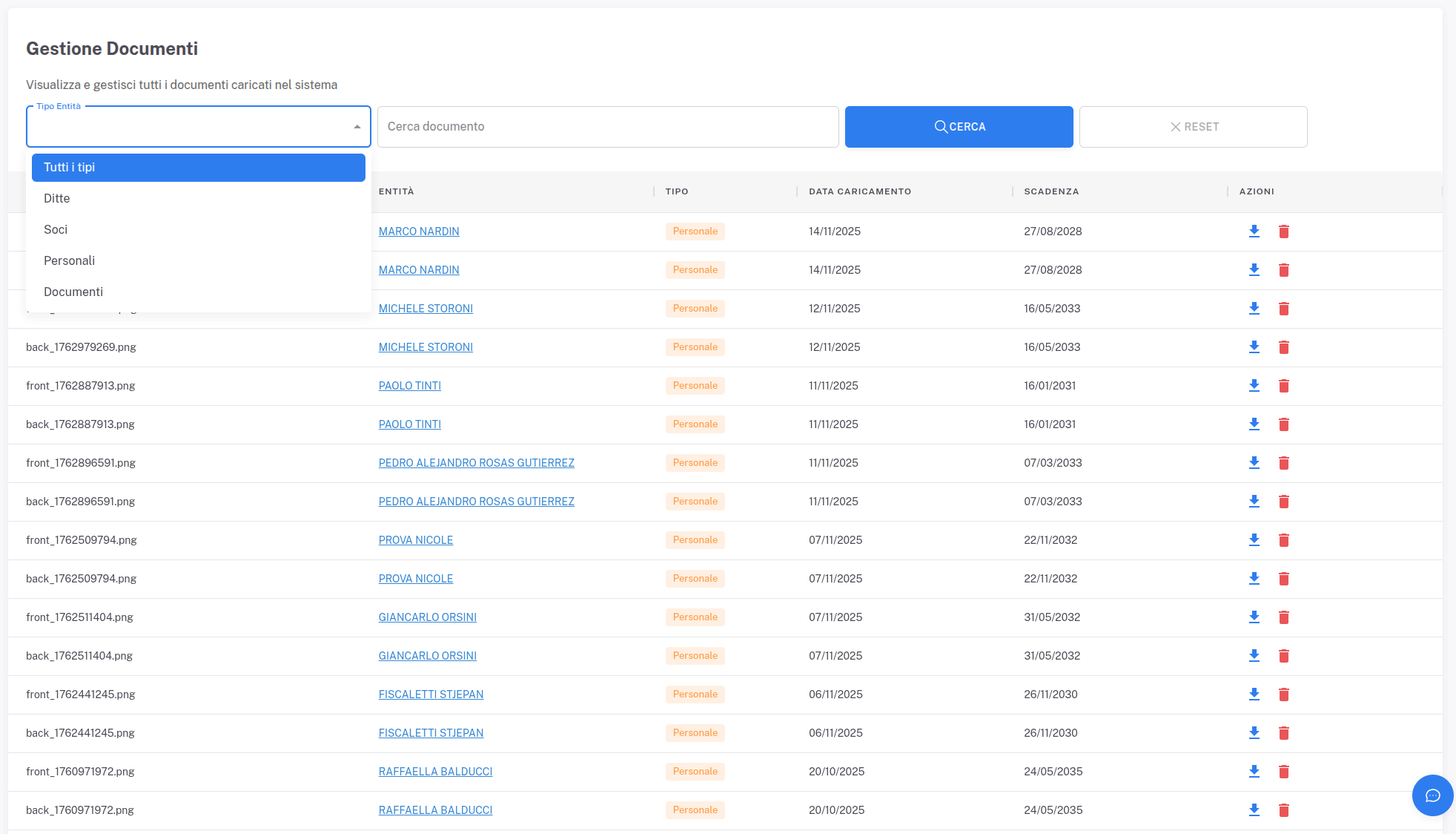 Gestione documenti fiscali - Archivio digitale organizzato